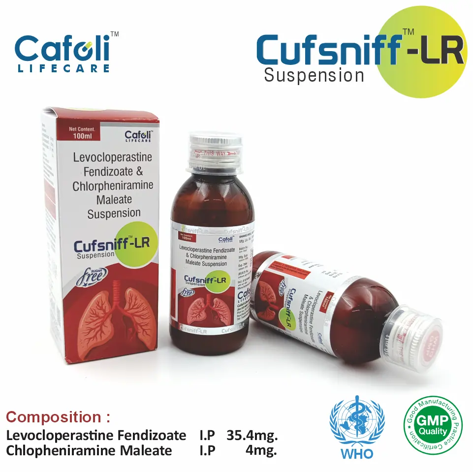 Levocloperastine + Chlorpheniramine Syrup Packaging